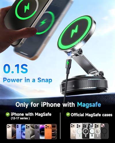 15W Magnetic Wireless Car Charger Mount