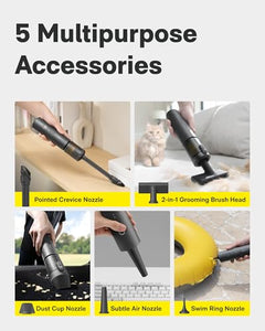4-in-1 Cordless Car Vacuum & Air Duster