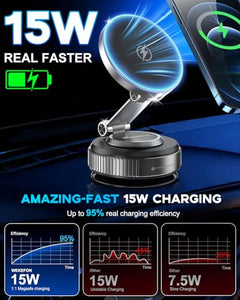 15W Magnetic Wireless Car Charger Mount
