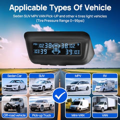 Solar TPMS with 4 Sensors & LCD Display