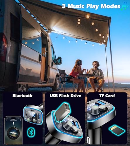 48W Bluetooth FM Transmitter Car Charger