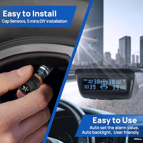 Solar TPMS with 4 Sensors & LCD Display