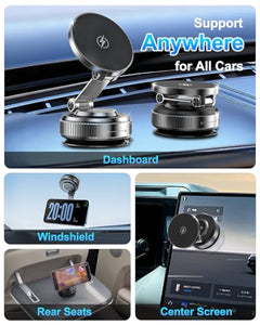 15W Magnetic Wireless Car Charger Mount