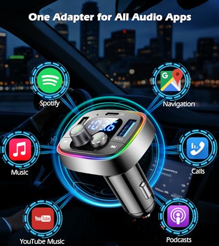 48W Bluetooth FM Transmitter Car Charger