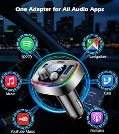 48W Bluetooth FM Transmitter Car Charger