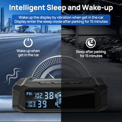 RV TPMS with Solar Charging & 4 Sensors