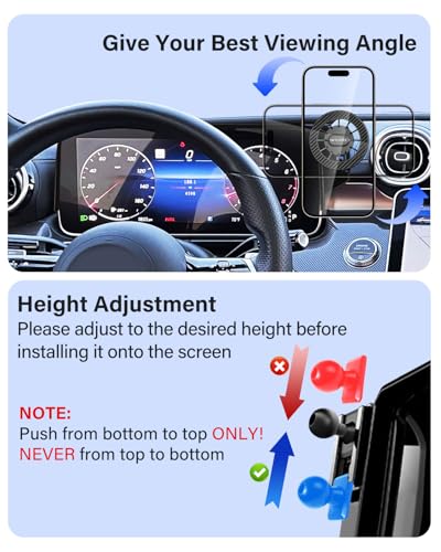 Phone Mount for Mercedes GLC & C-Class 12.3" Display
