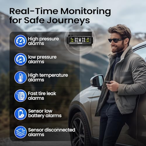 Solar TPMS with 4 Sensors & Color Display