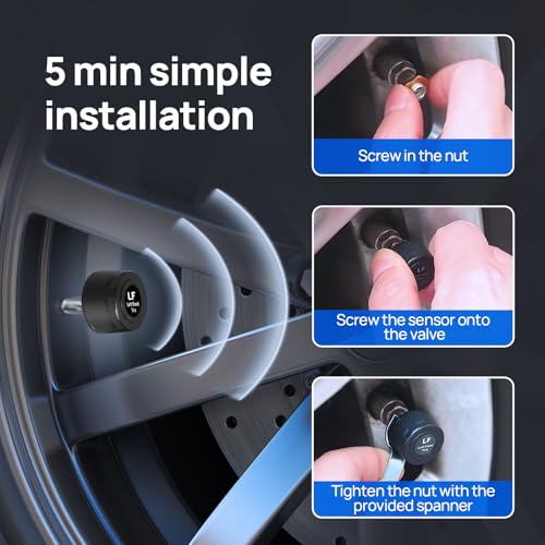 RV TPMS with Solar Charging & 4 Sensors