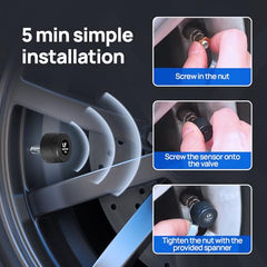 RV TPMS with Solar Charging & 4 Sensors