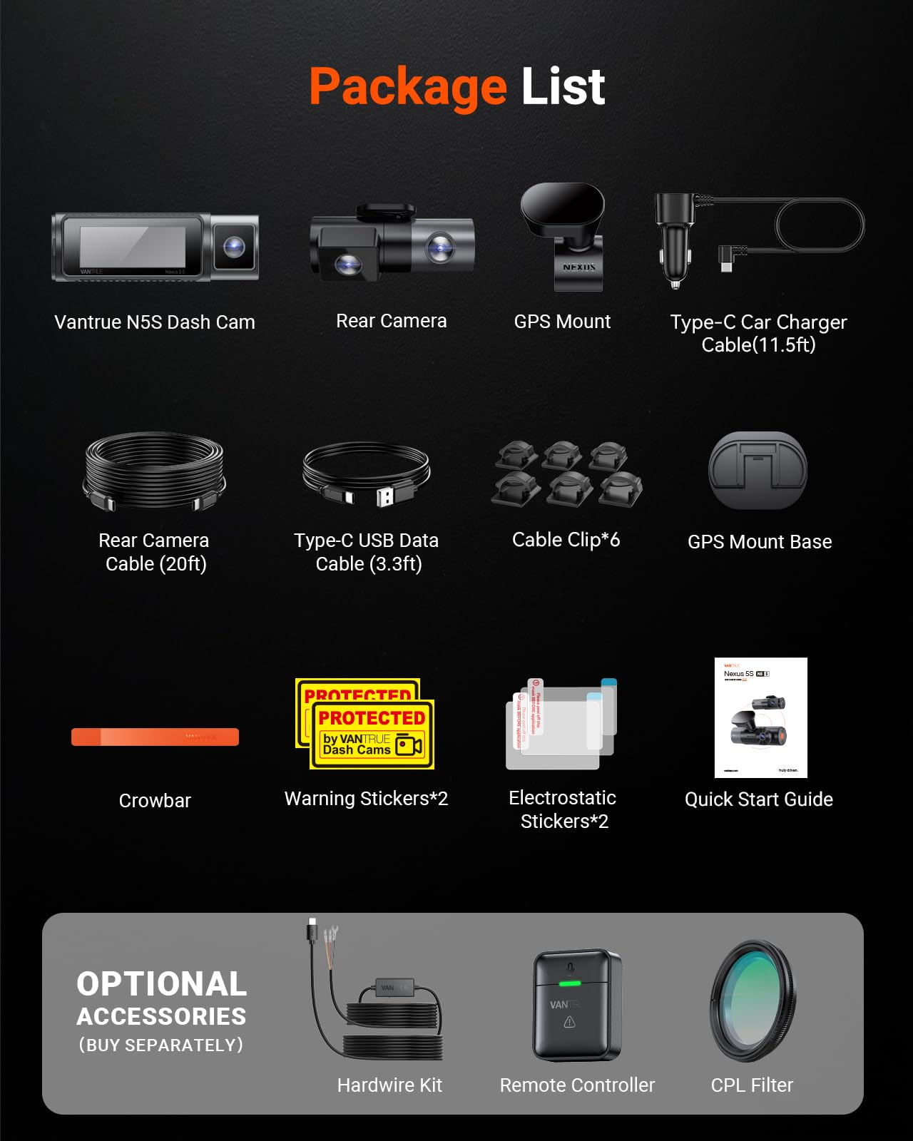 4-Channel STARVIS 2 Dash Cam with 360° View & GPS