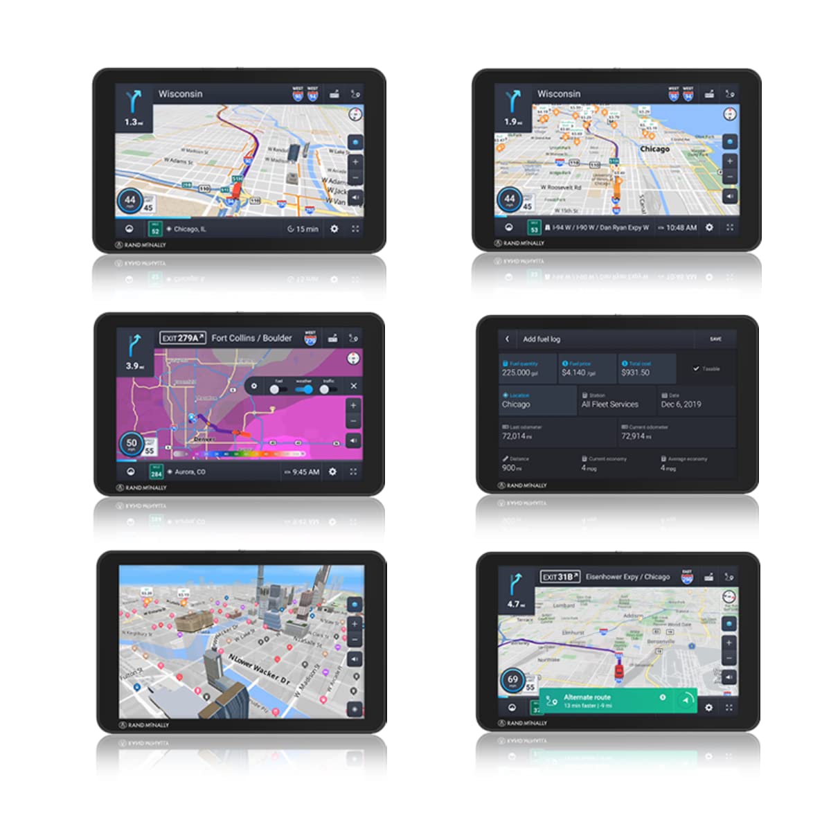 8" Truck GPS Navigator with Dash Cam