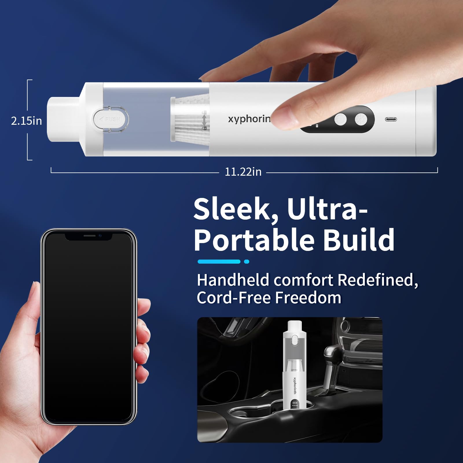5-in-1 Cordless Car Vacuum & Air Duster