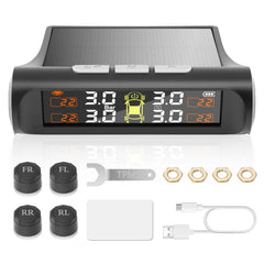 Solar TPMS with 4 Sensors & Real-Time Monitoring