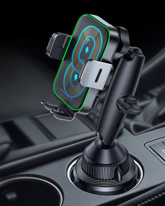 15W Auto-Clamping Wireless Car Charger Mount