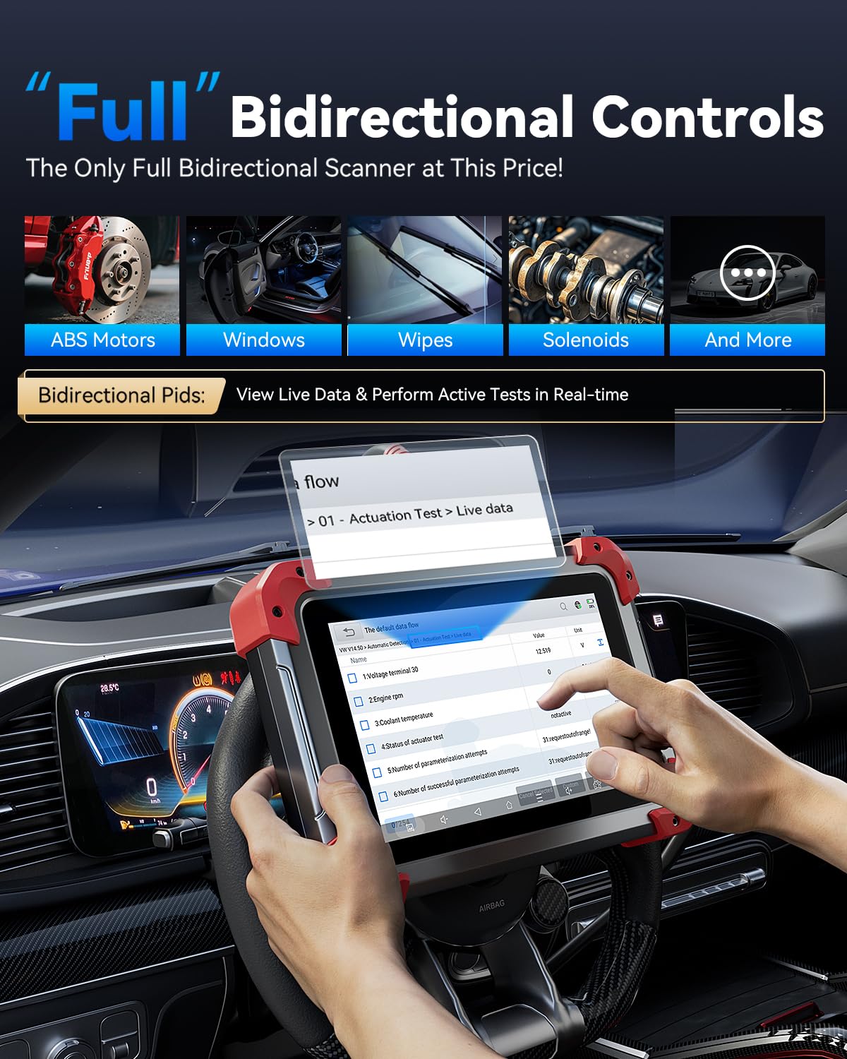 Bidirectional OBD2 Scanner with ECU Coding