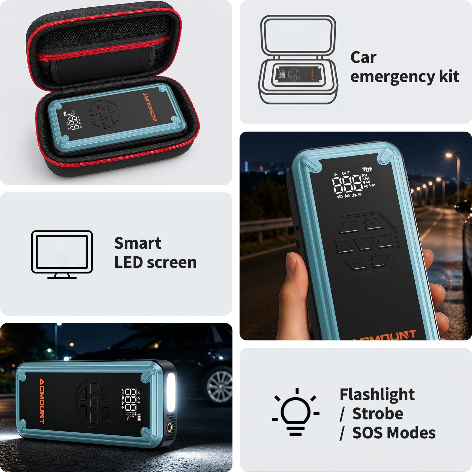 5000A Jump Starter with Air Compressor