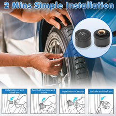 Solar TPMS with 4 Sensors & Real-Time Monitoring