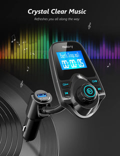Bluetooth FM Transmitter with Display & Charger