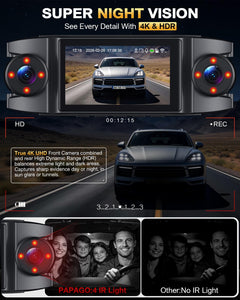 4-Channel 360° 4K Dash Cam with GPS & Night Vision