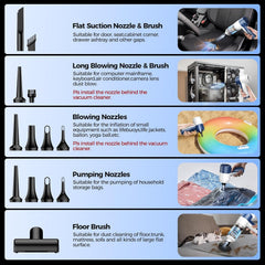 4-in-1 Cordless Car Vacuum & Air Duster