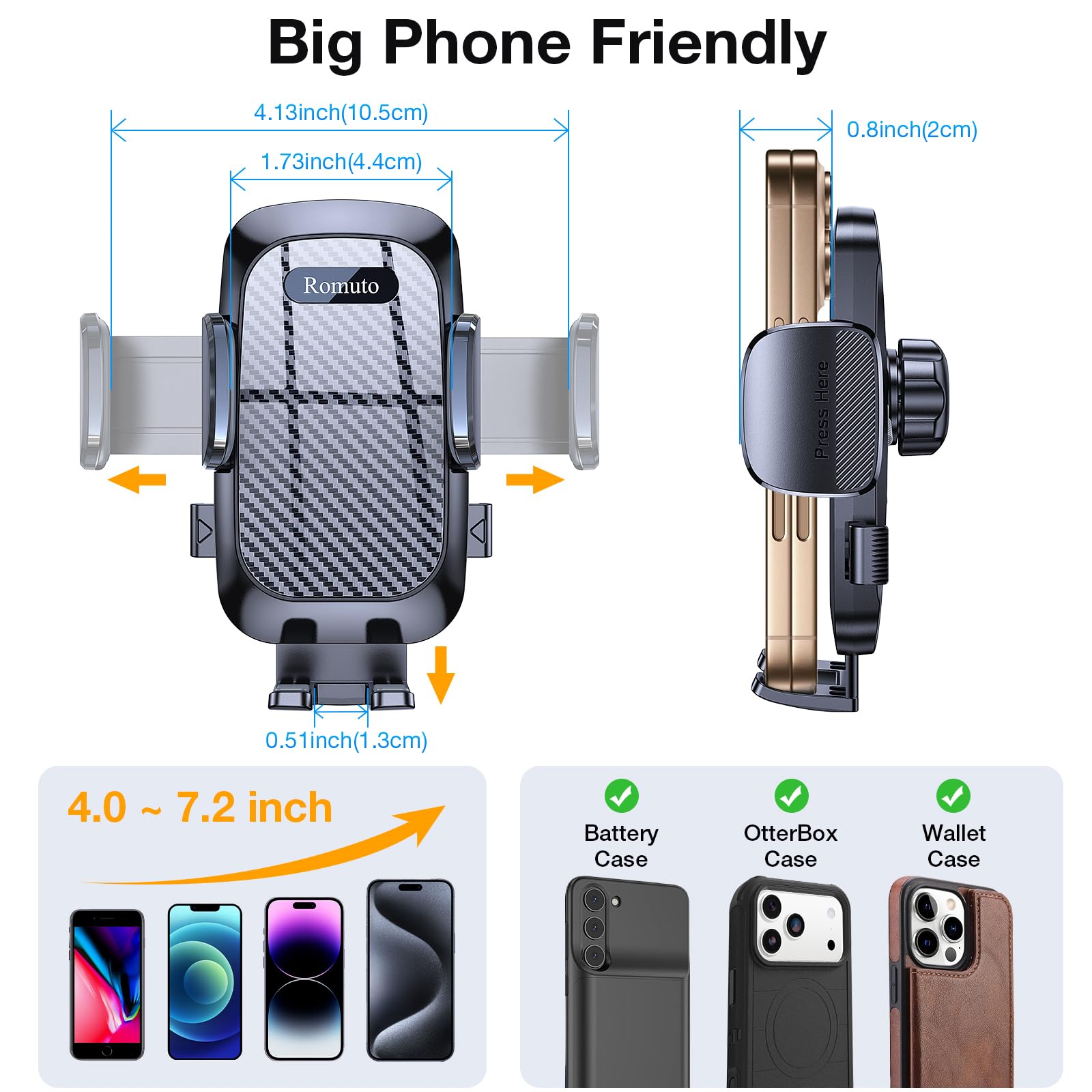 360° Suction Car Phone Mount