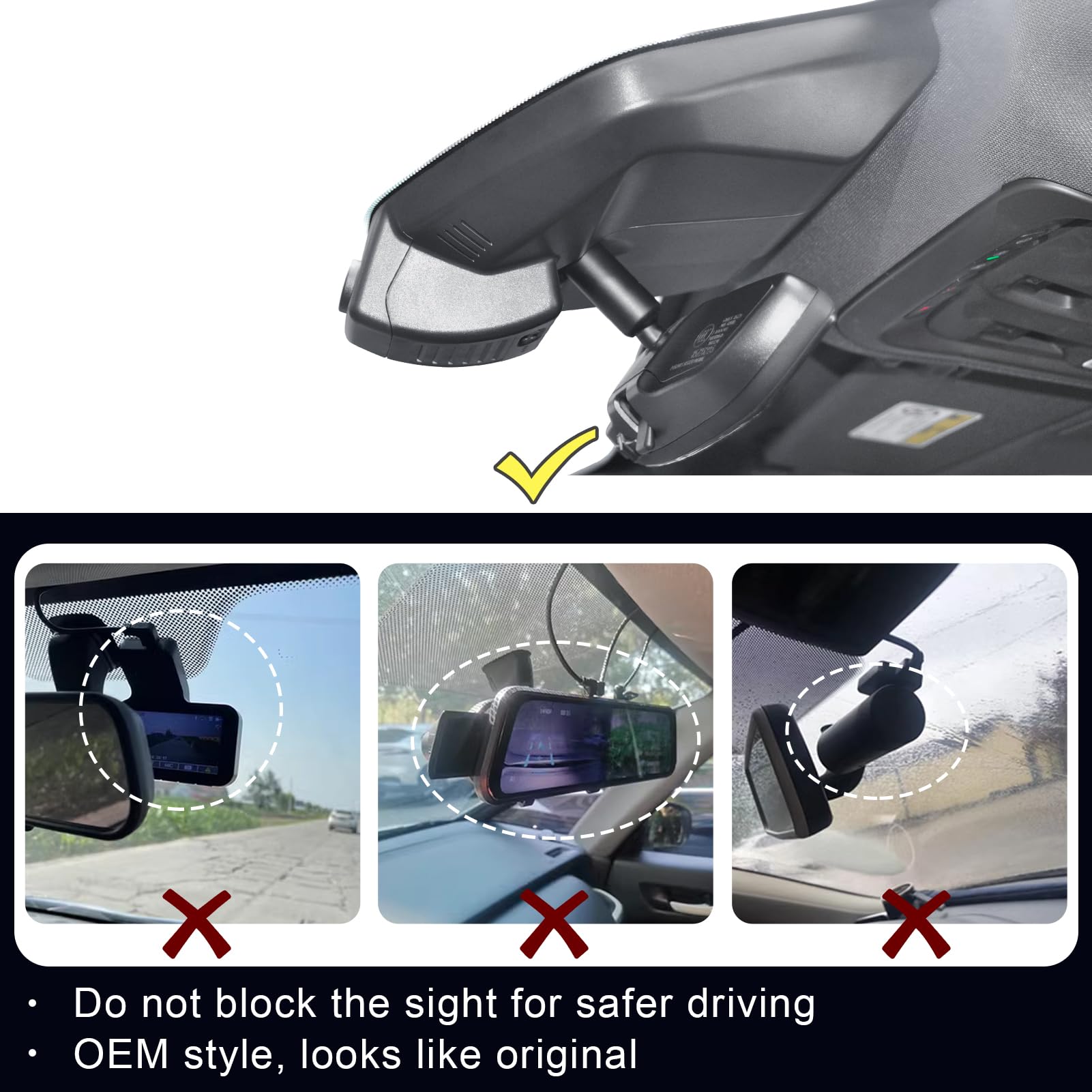 Mangoal 4K Dash Cam fit Cadillac Escalade