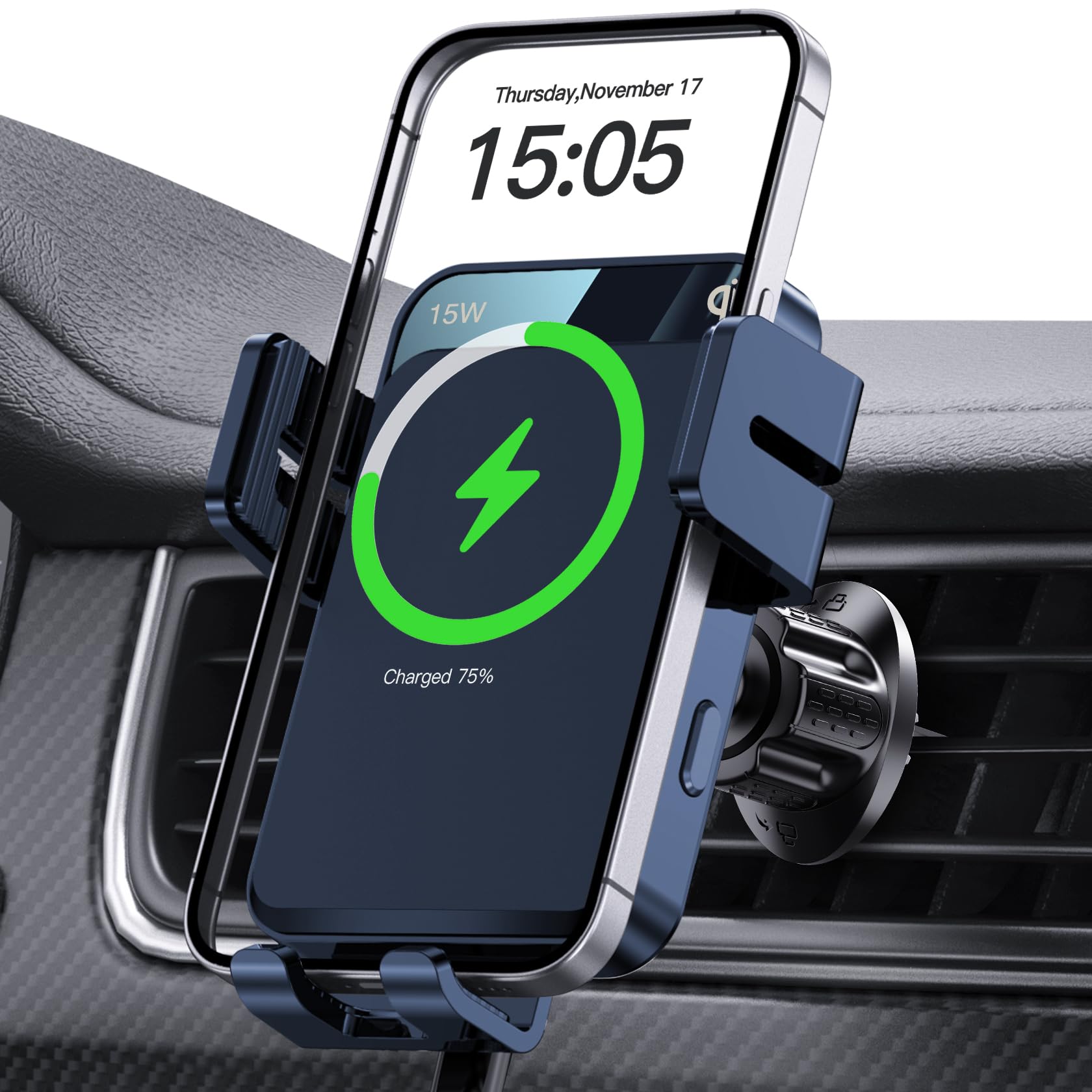 Auto-Clamping Wireless Car Charger Mount