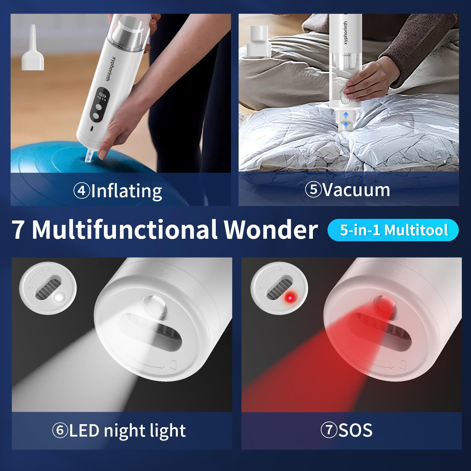 5-in-1 Cordless Car Vacuum & Air Duster