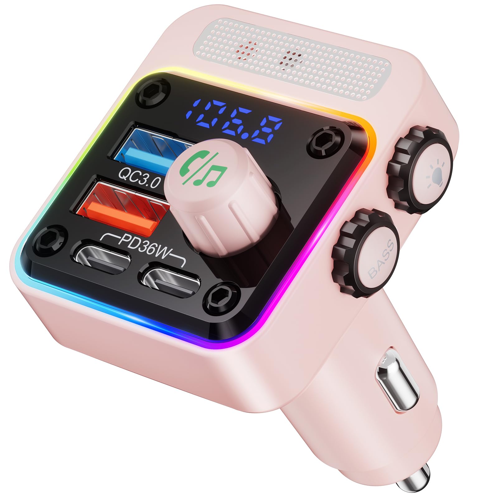 54W Bluetooth FM Transmitter Car Charger