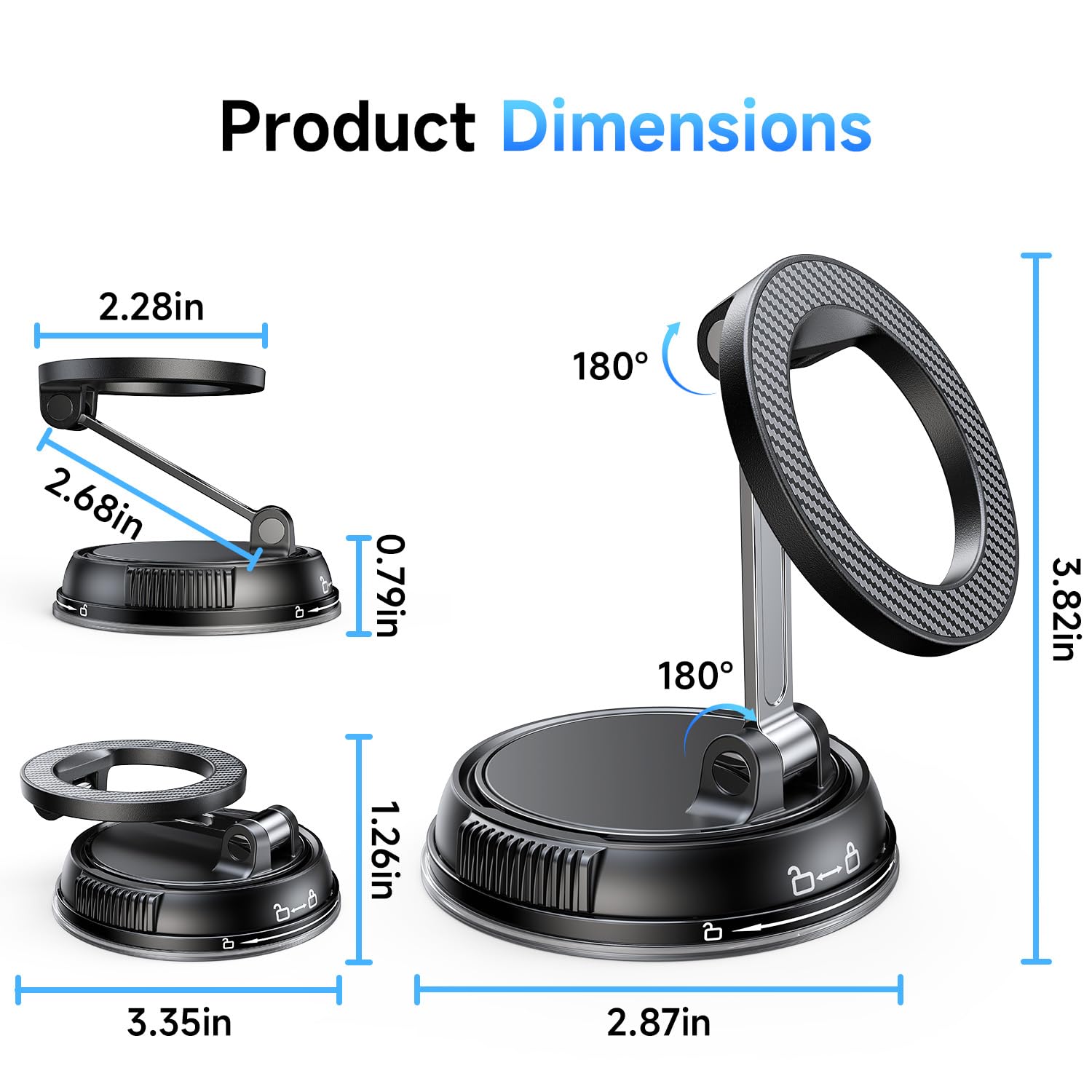 Magnetic Car Phone Mount for MagSafe