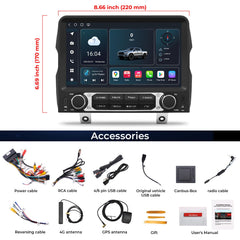 9" Android Car Stereo for Jeep Wrangler & Gladiator 2018–2022