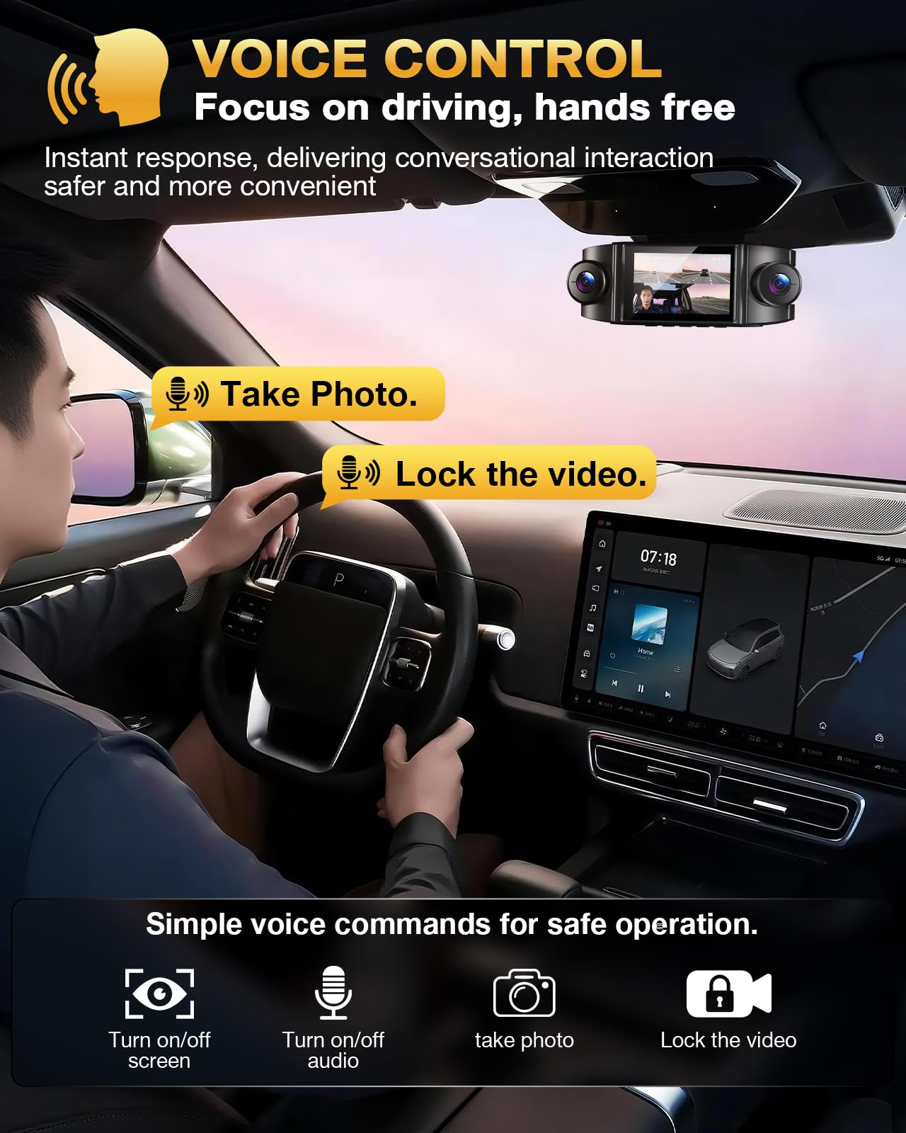 4-Channel 360° 4K Dash Cam with GPS & Night Vision