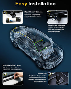 4-Channel 360° 4K Dash Cam with WiFi & IR Night Vision