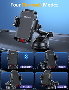 3-in-1 Bluetooth FM Transmitter with Phone Holder