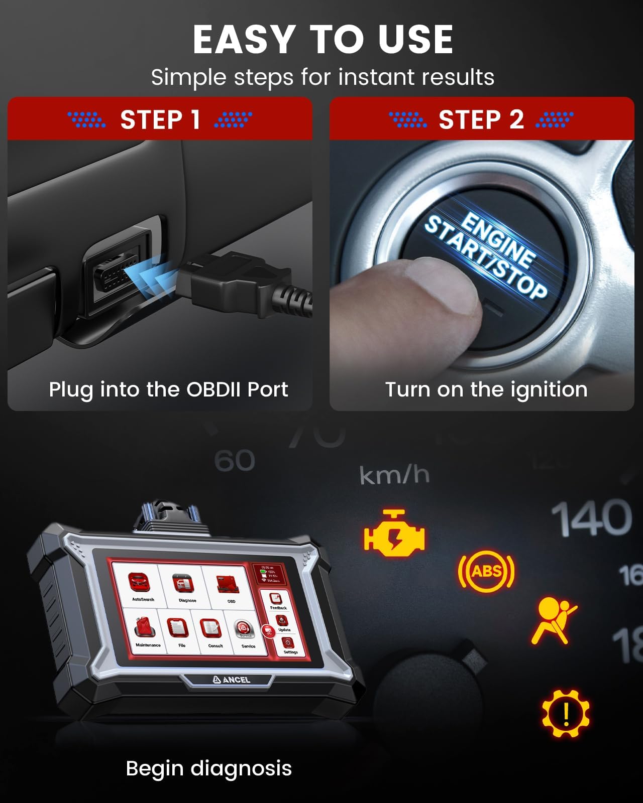 All System OBD2 Scanner with Reset Services