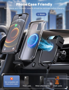 Auto-Clamping Wireless Car Charger Mount