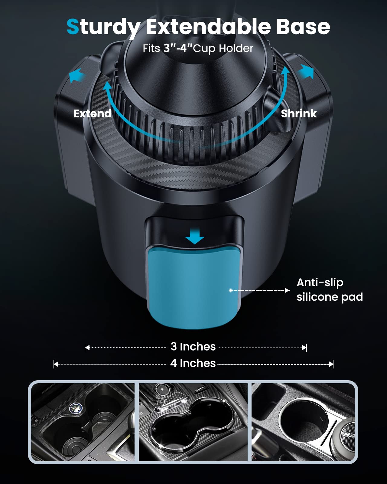 15W Auto-Clamping Wireless Car Charger Mount