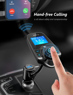 Bluetooth FM Transmitter with Display & Charger