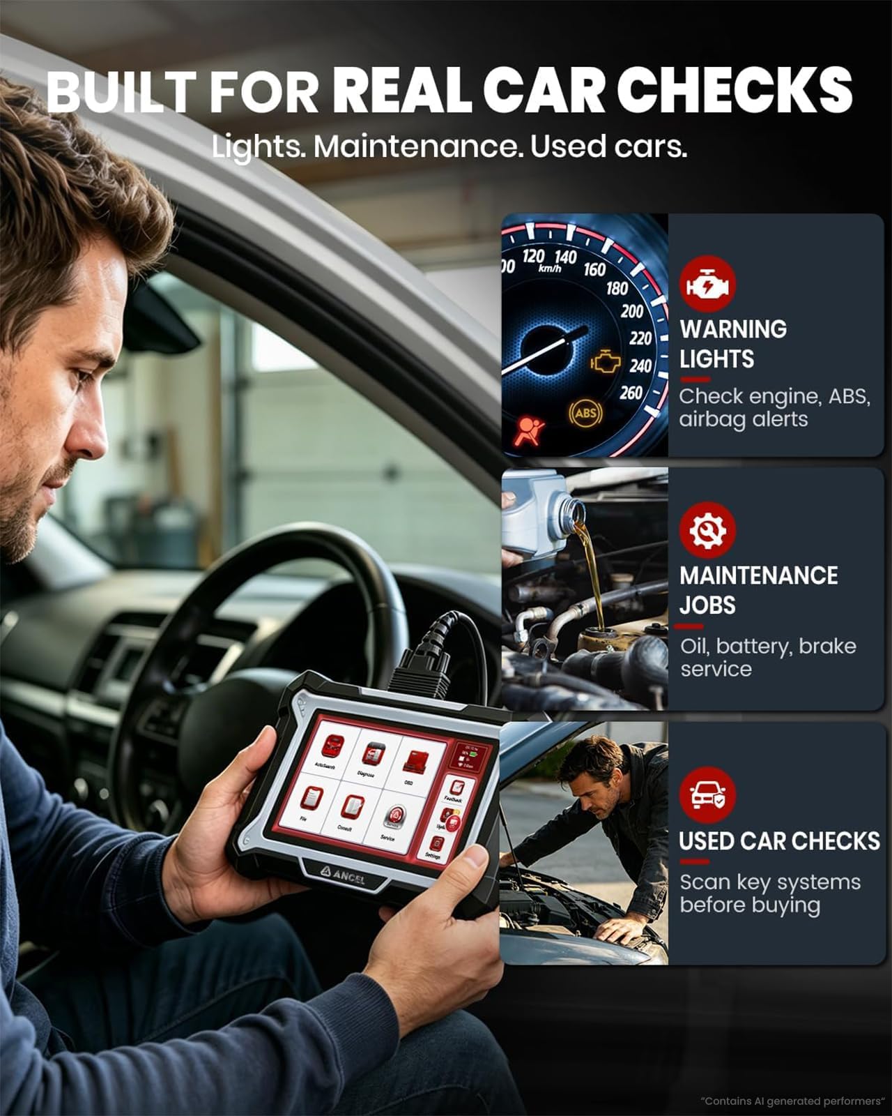 All System OBD2 Scanner with Reset Services