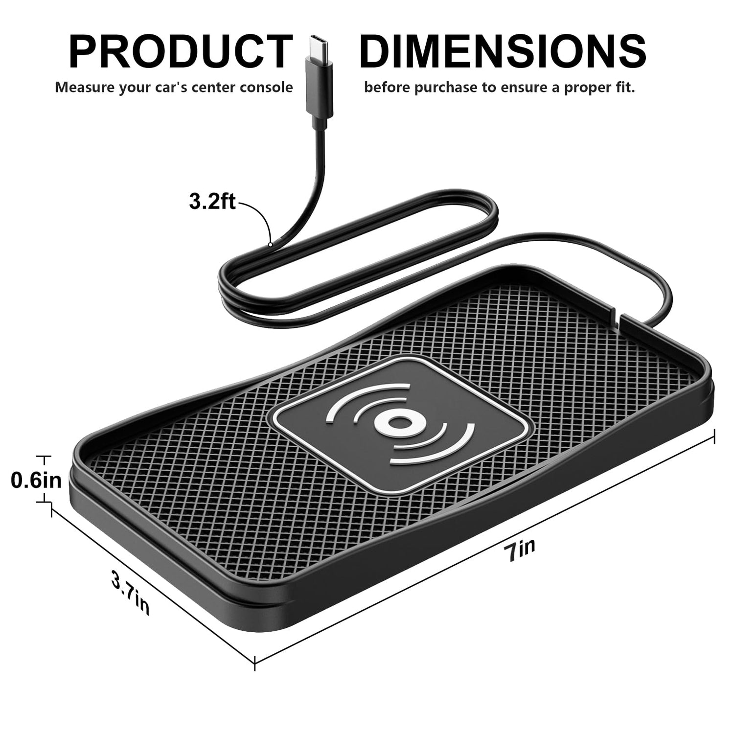 Wireless Car Charger, 20W Fast Charging Pad
