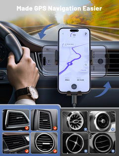 Auto-Clamping Wireless Car Charger Mount