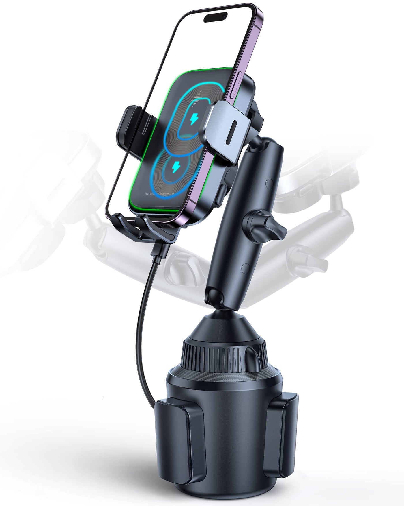 15W Auto-Clamping Wireless Car Charger Mount
