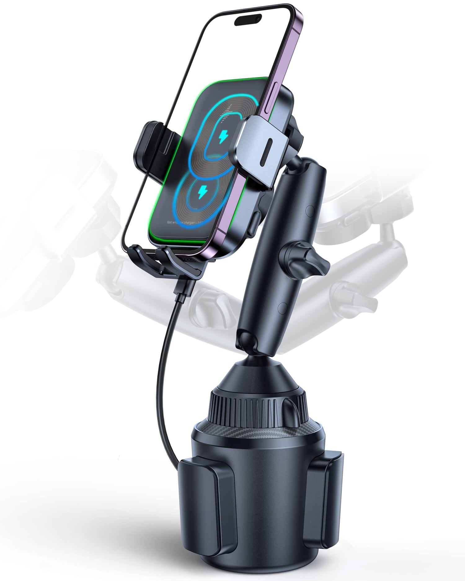 15W Auto-Clamping Wireless Car Charger Mount