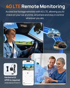 4K Front & Rear Dash Cam with LTE Remote Access & GPS