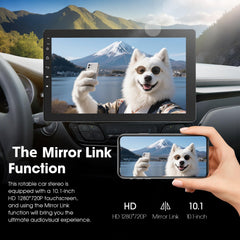 10.1" Single DIN Car Stereo with Wireless CarPlay & Android Auto