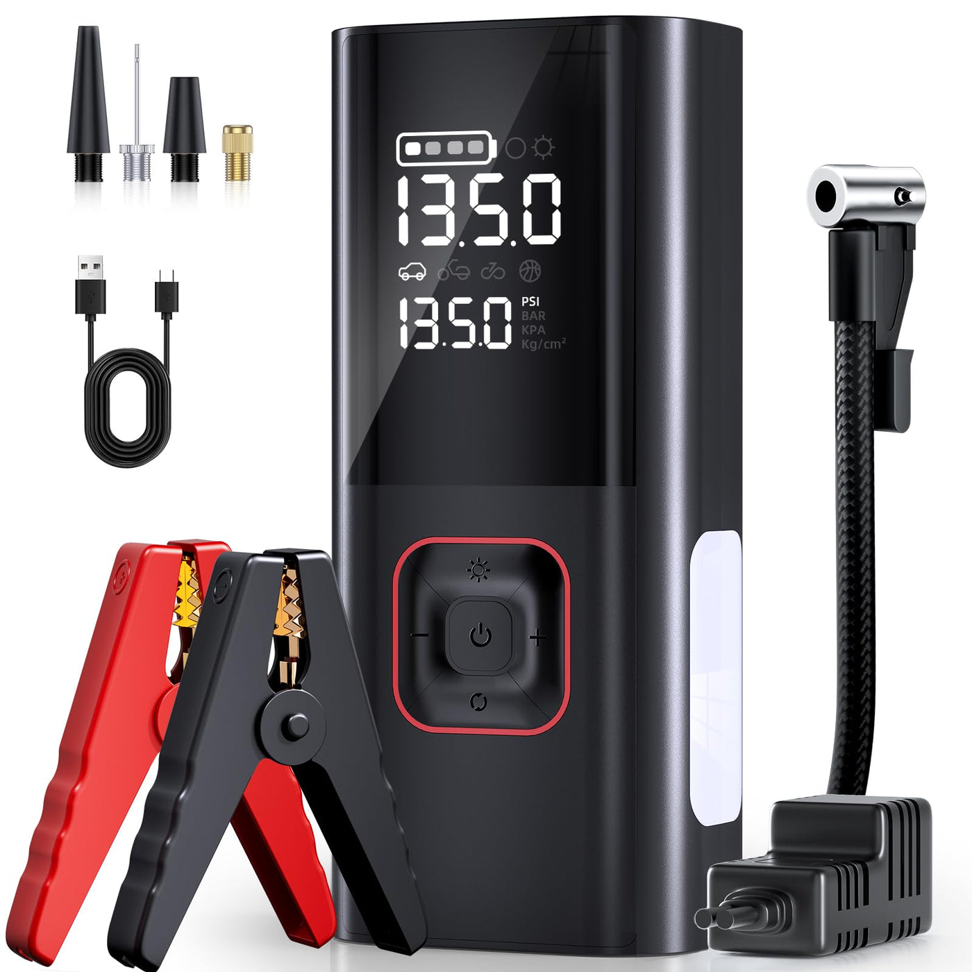 5000A Jump Starter with Air Compressor