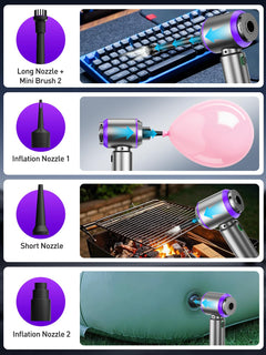 4-in-1 Cordless Car Vacuum & Air Duster