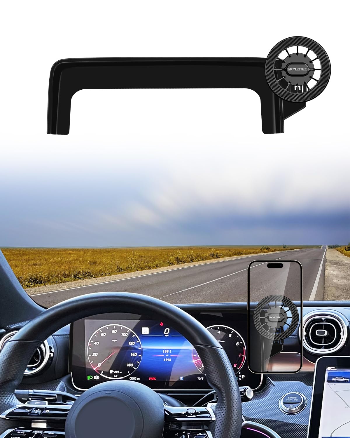 Phone Mount for Mercedes GLC & C-Class 12.3" Display