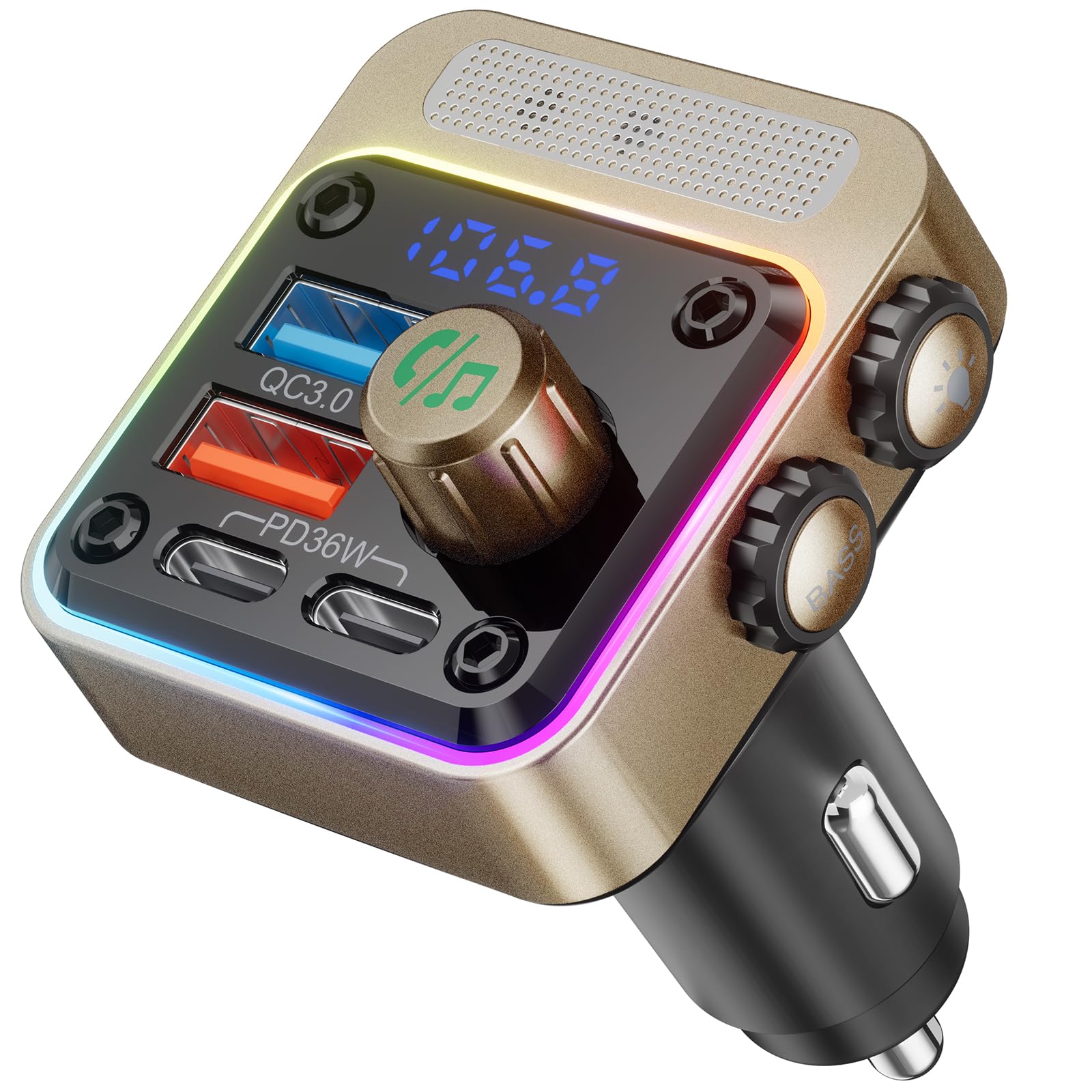 54W Bluetooth FM Transmitter Car Charger